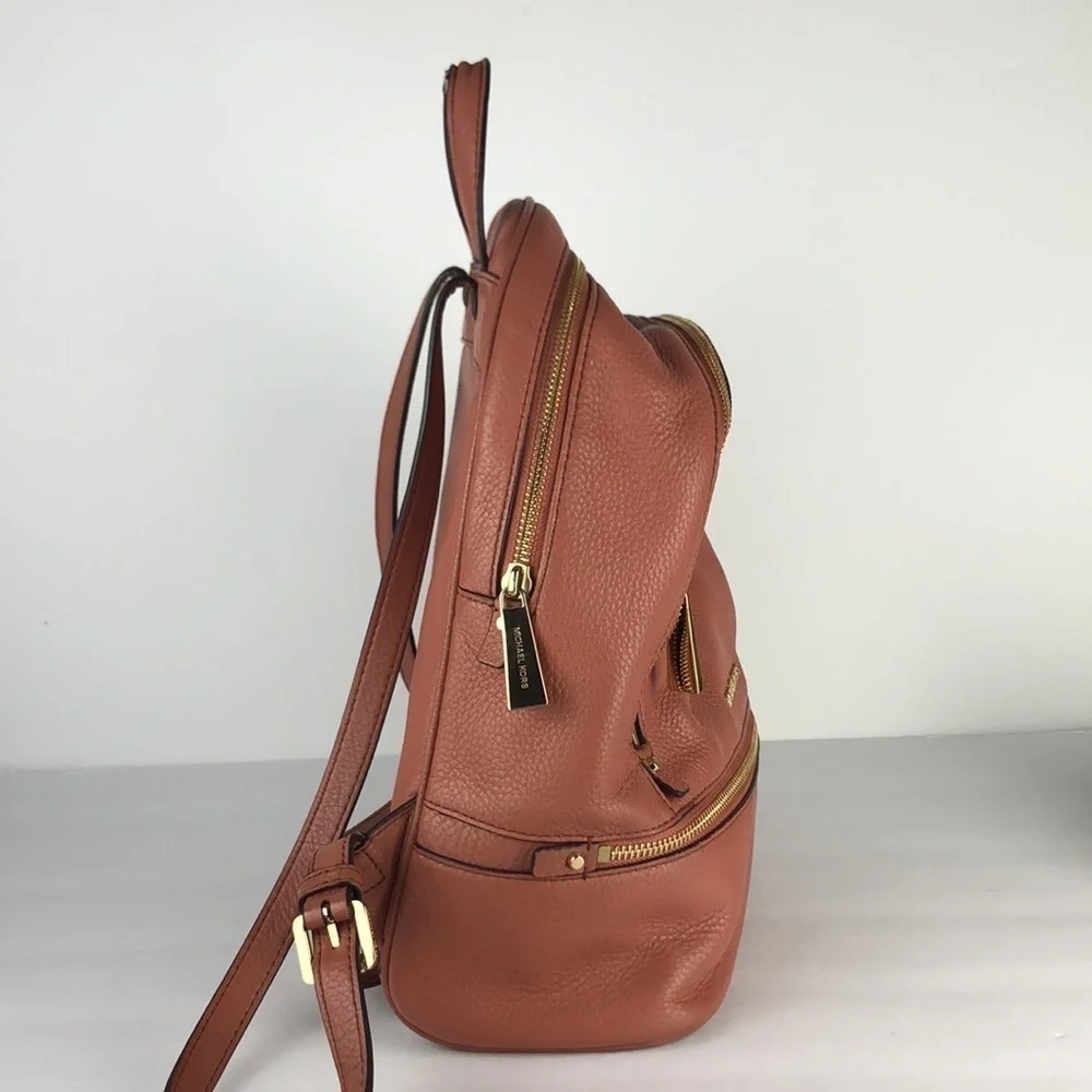Michael Kors Rhea Medium Leather Designer Chic Fashionable Backpack MK